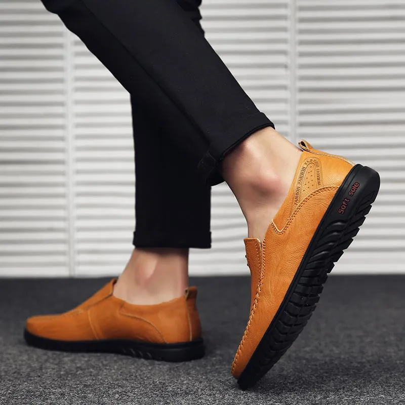 Men's Genuine Leather Slip-Ons | Plus Size