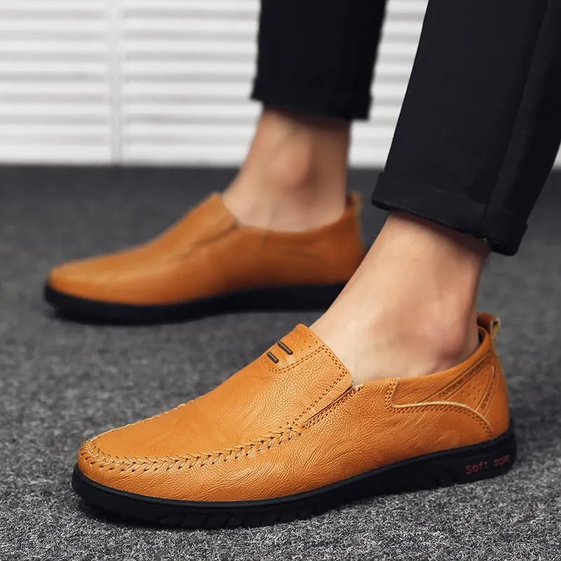 Men's Genuine Leather Slip-Ons | Plus Size