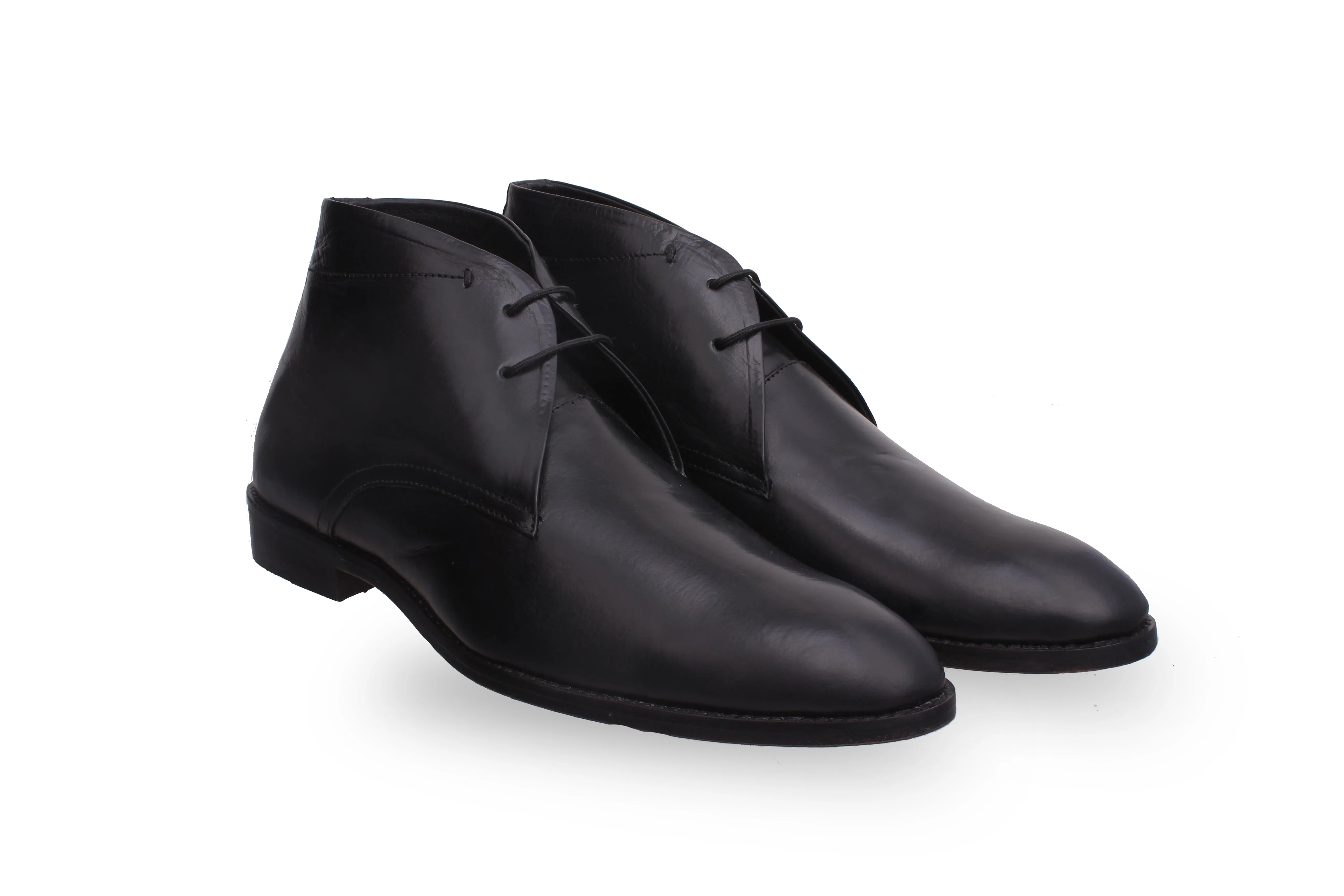Men's Heavy Duty Chukka Shoe Black with 2 holes laces Designed by Cotton Cool