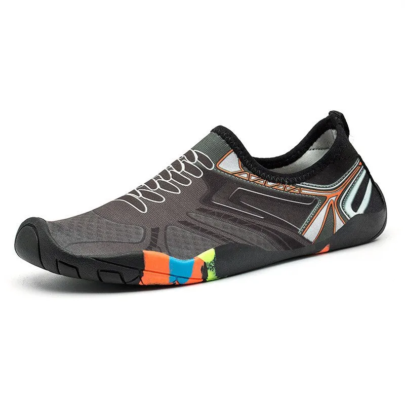 Men's Summer Striped Rubber Slip-Ons
