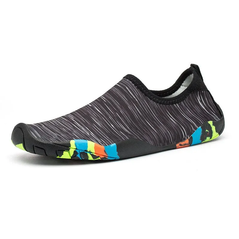 Men's Summer Striped Rubber Slip-Ons