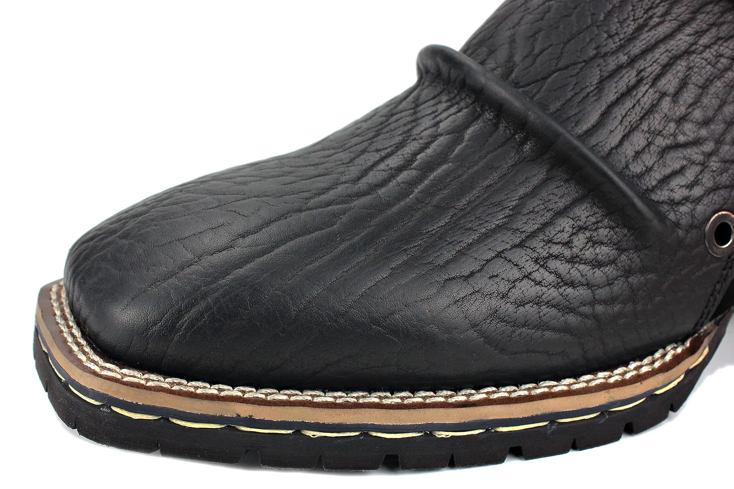 OSSTONE Cowboy Boots for Men Designer Fashion Zipper-up Leather Moto Chukka western Boots Casual Shoes OS-5008-H10-A-US