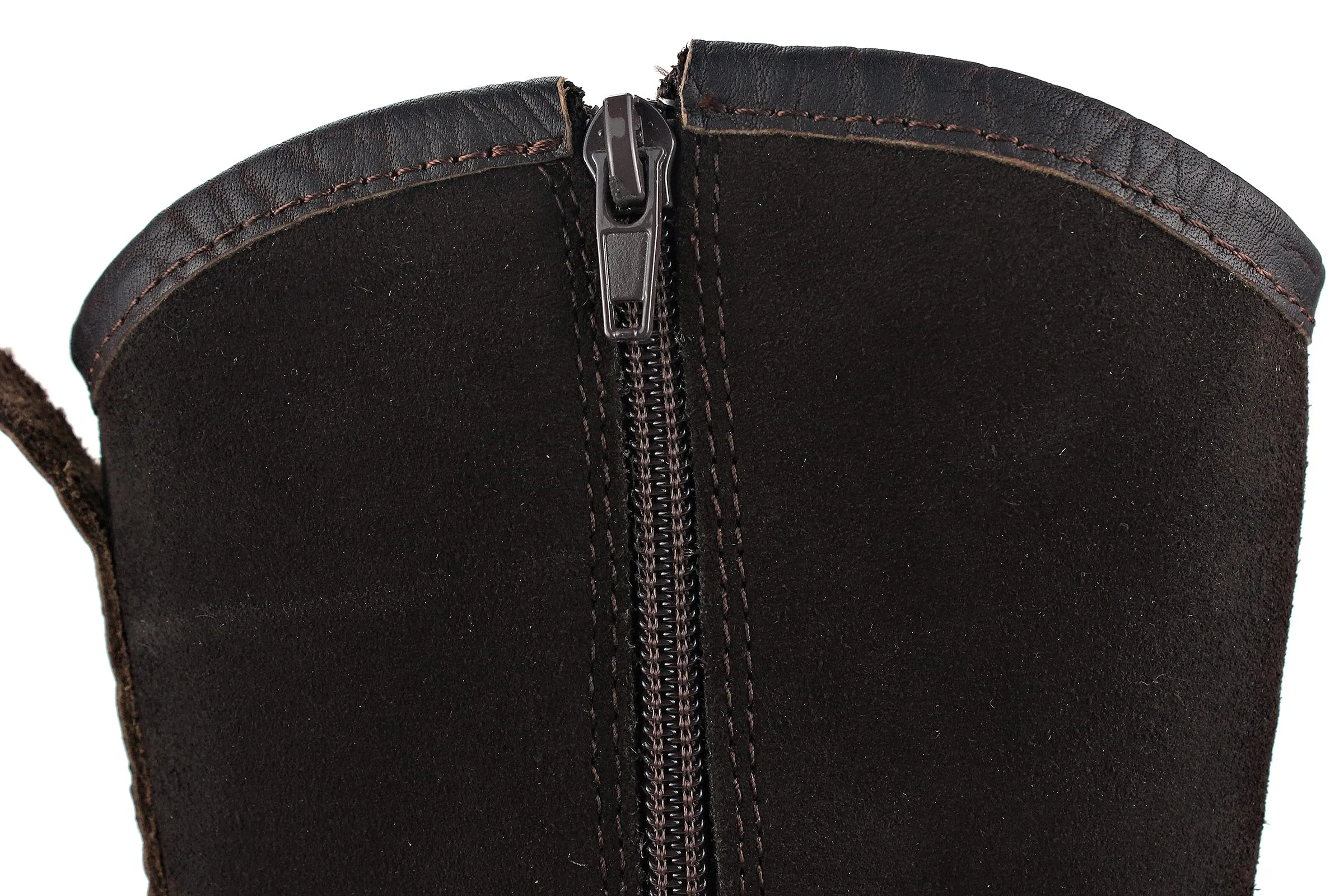 OSSTONE Cowboy Boots for Men Designer Fashion Zipper-up Leather Moto Chukka western Boots Casual Shoes OS-5008-H10-A-US