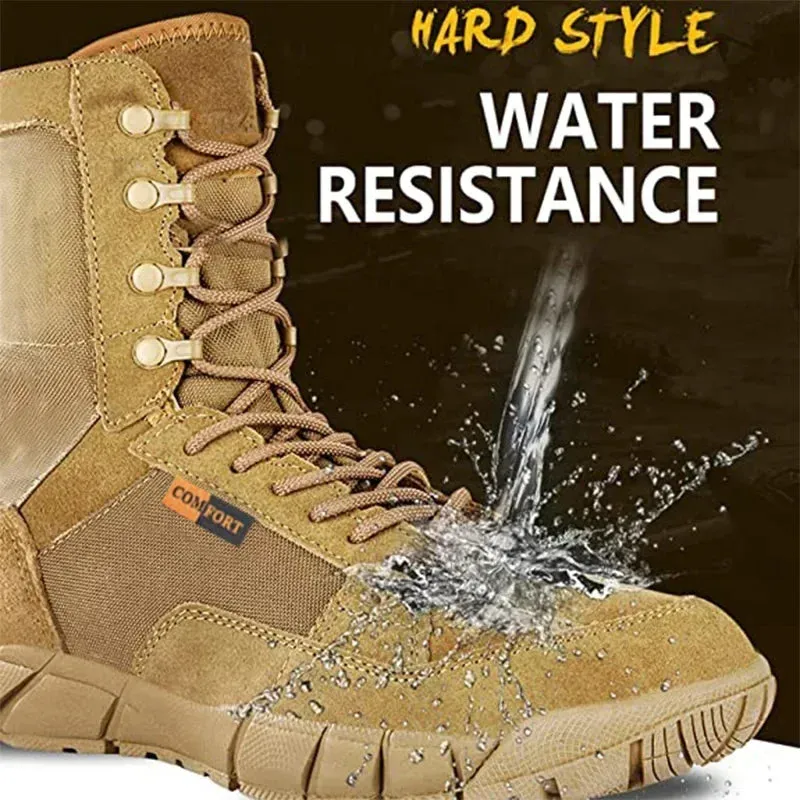 Outdoor Men's Hiking Shoes Desert High Tactical Boots Men's Soldier Combat Boots