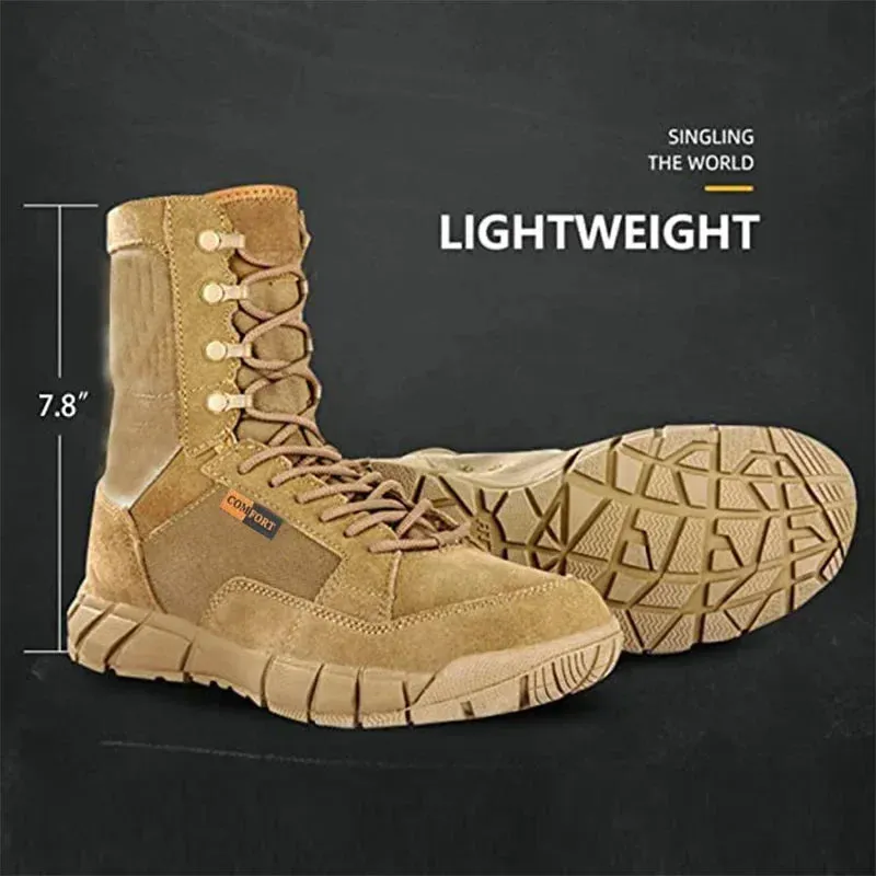 Outdoor Men's Hiking Shoes Desert High Tactical Boots Men's Soldier Combat Boots