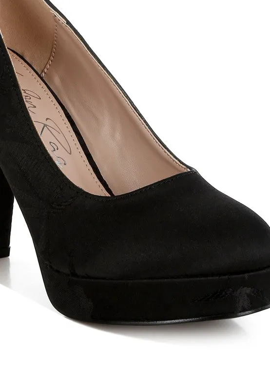 Platform Block Heel Pumps