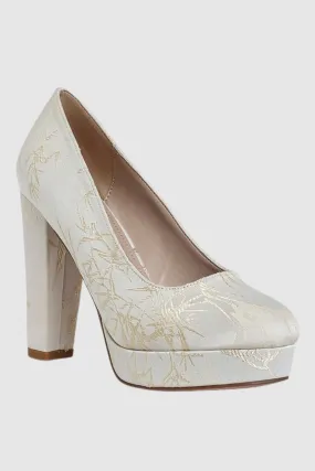 Platform Block Heel Pumps