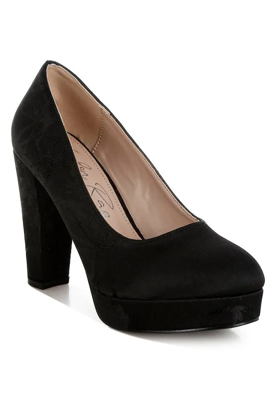 Platform Block Heel Pumps