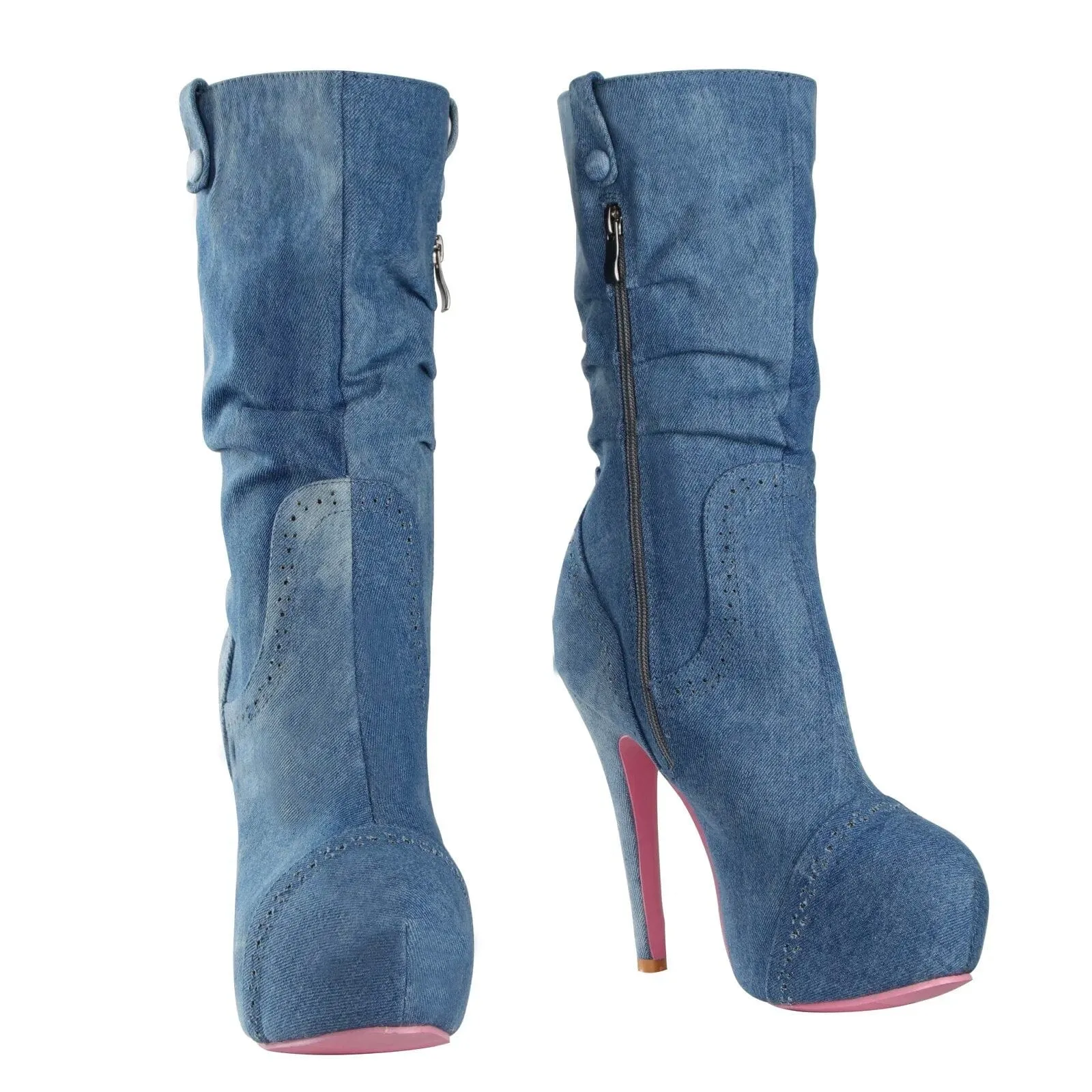 Samara Pink Sole Heel Boots
