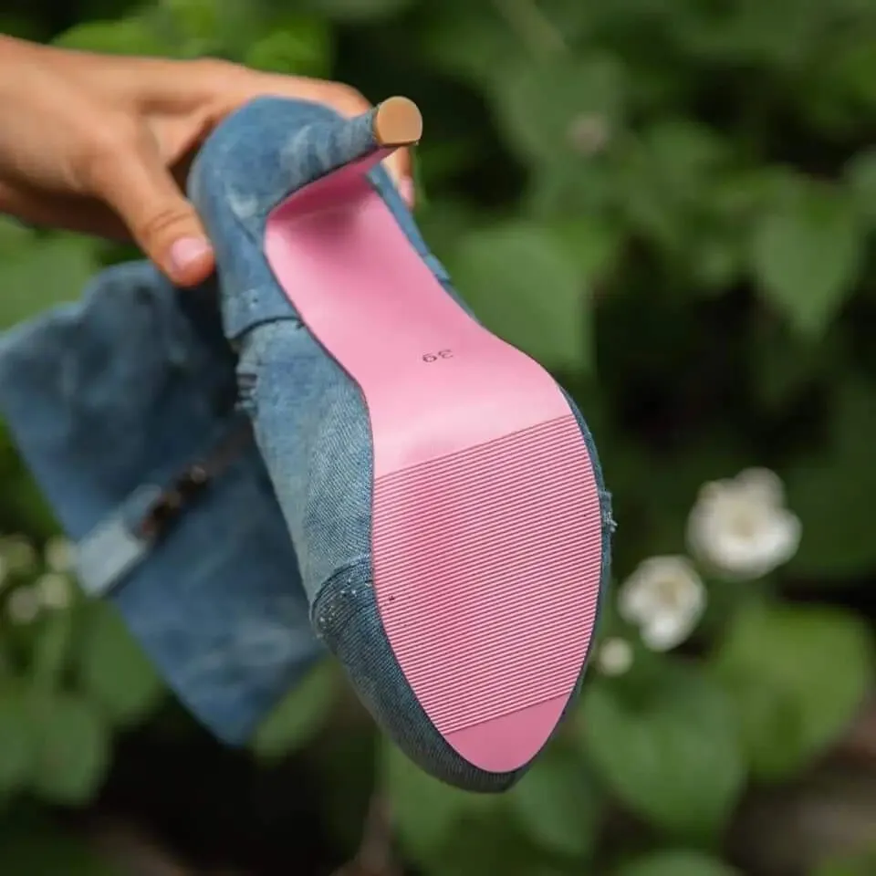 Samara Pink Sole Heel Boots