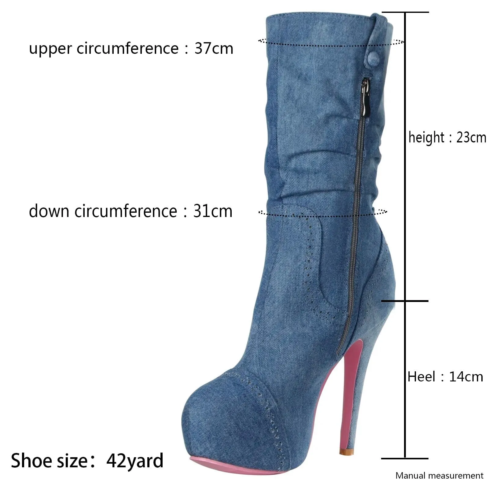 Samara Pink Sole Heel Boots