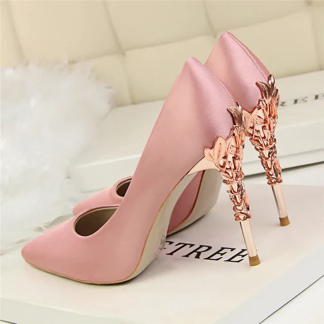 Sexy Pumps Gold Silver Thin Heel High Heel Shoes