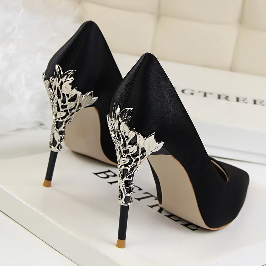 Sexy Pumps Gold Silver Thin Heel High Heel Shoes