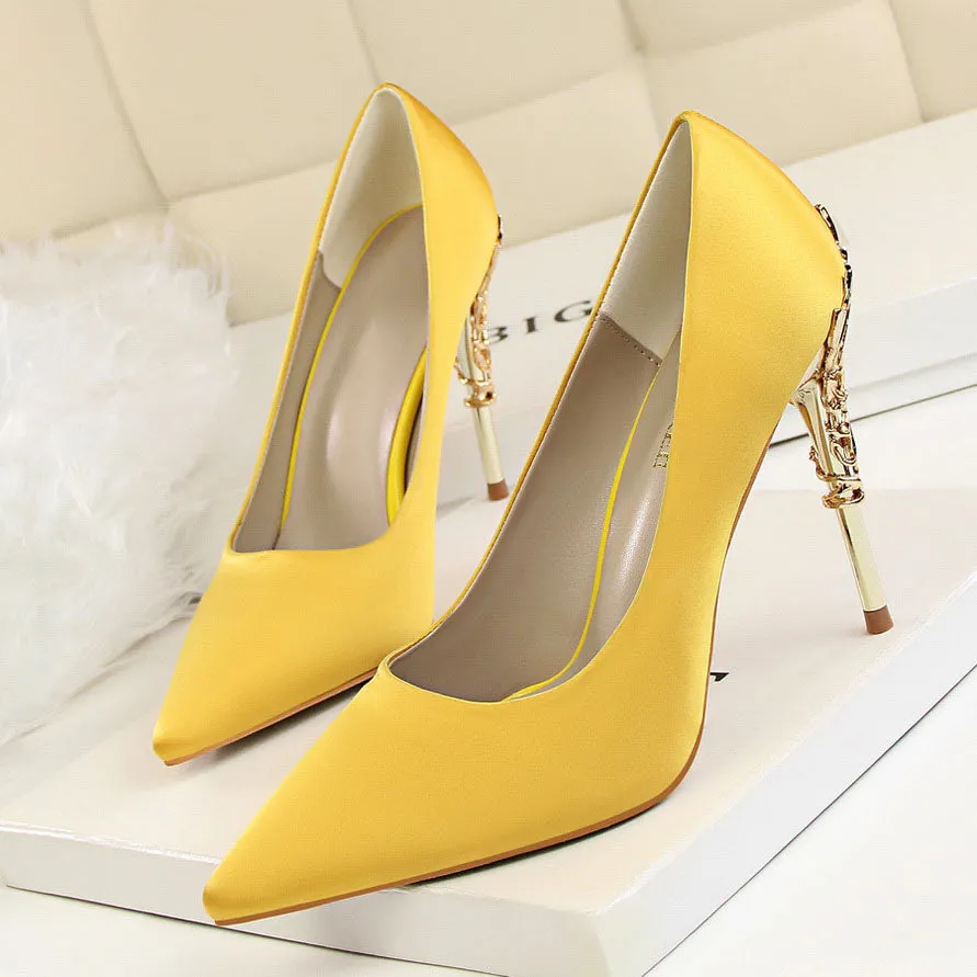 Sexy Pumps Gold Silver Thin Heel High Heel Shoes