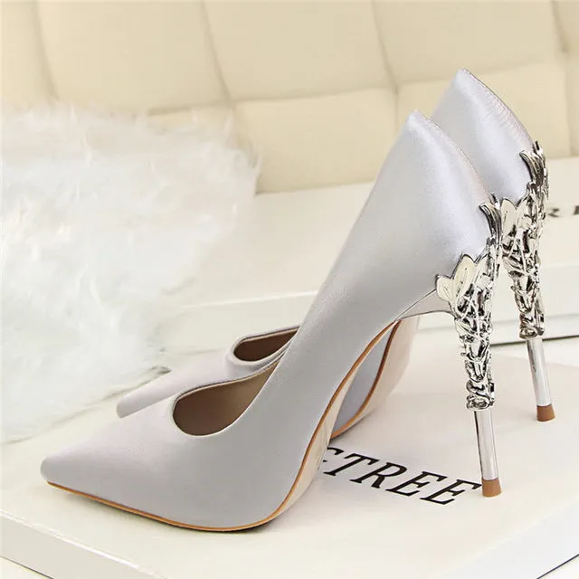 Sexy Pumps Gold Silver Thin Heel High Heel Shoes