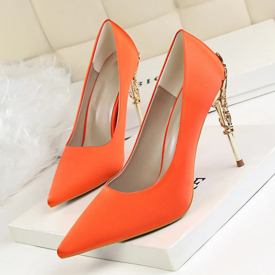 Sexy Pumps Gold Silver Thin Heel High Heel Shoes