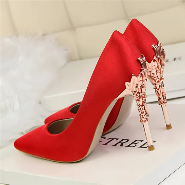 Sexy Pumps Gold Silver Thin Heel High Heel Shoes