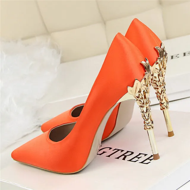 Sexy Pumps Gold Silver Thin Heel High Heel Shoes