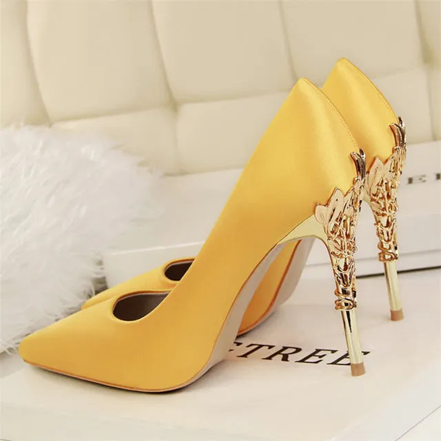 Sexy Pumps Gold Silver Thin Heel High Heel Shoes