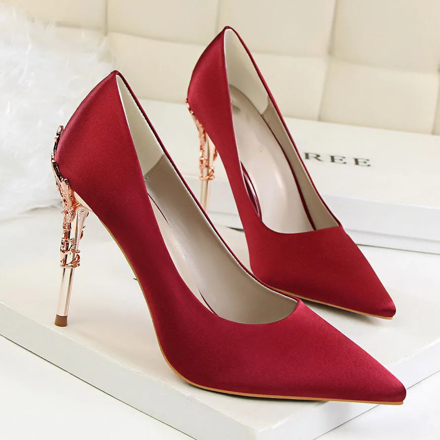 Sexy Pumps Gold Silver Thin Heel High Heel Shoes