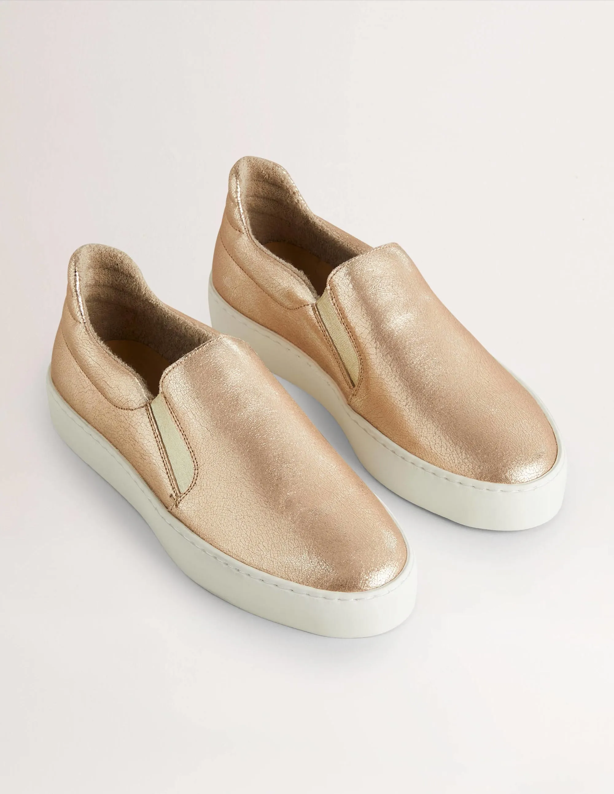 Slip-on Trainers-Metallic Gold