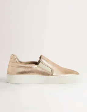 Slip-on Trainers-Metallic Gold