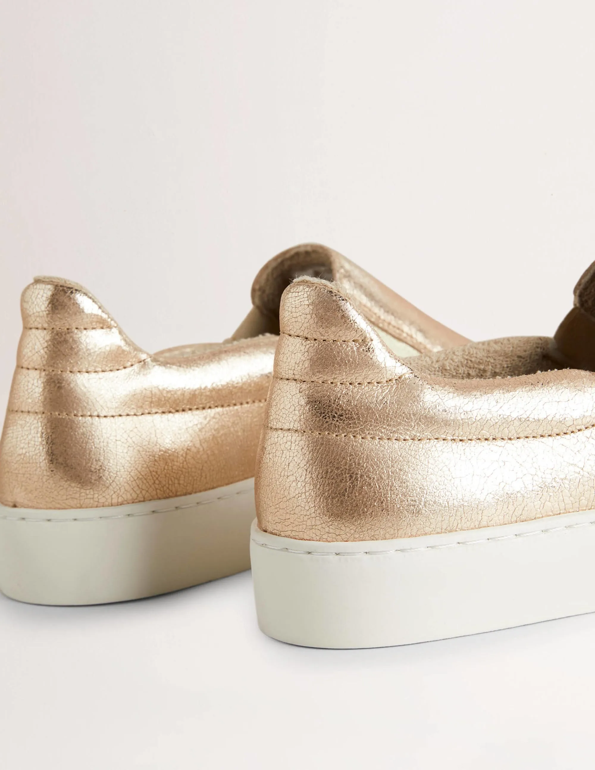 Slip-on Trainers-Metallic Gold