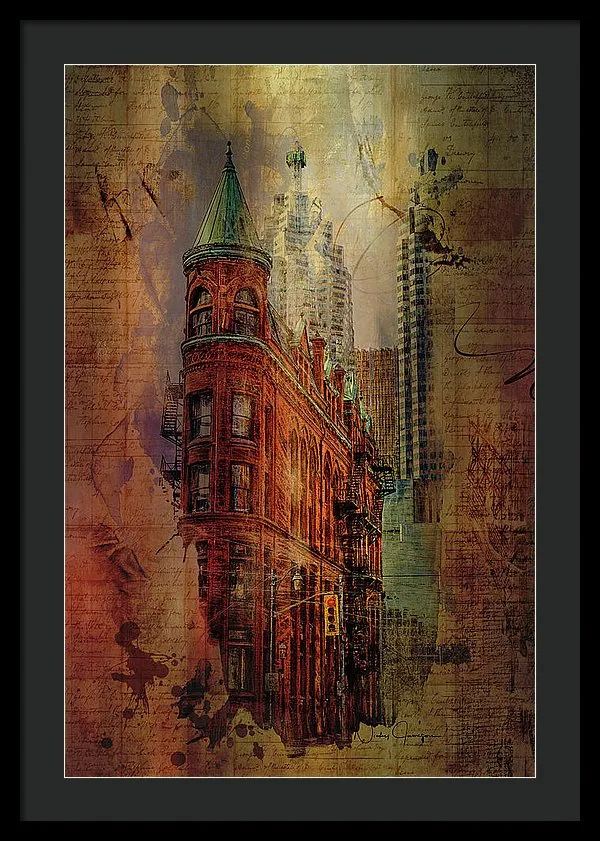 Toronto Flatiron Lights - Framed Print