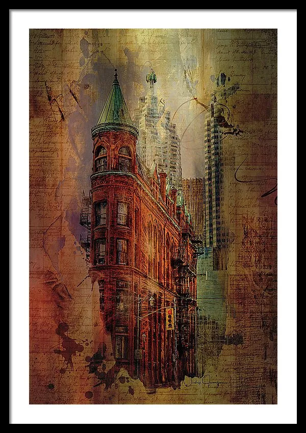 Toronto Flatiron Lights - Framed Print