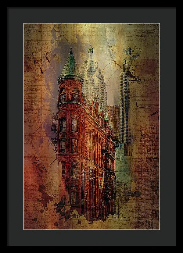 Toronto Flatiron Lights - Framed Print