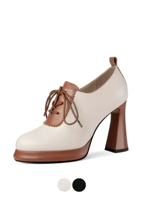 USS Shoes Nahomy Women's Leather High Heels Platform Pumps