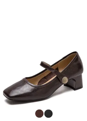 USS Shoes Rosa Women's Square Toe Leather Pumps